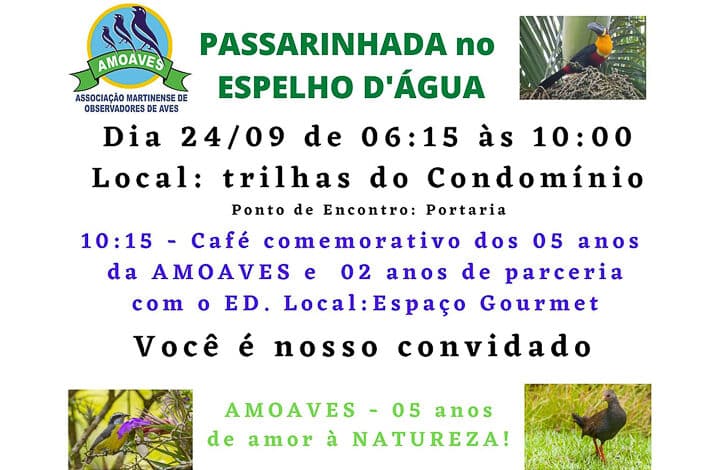 V PASSARINHADA/2022 – ESPELHO D’ÁGUA